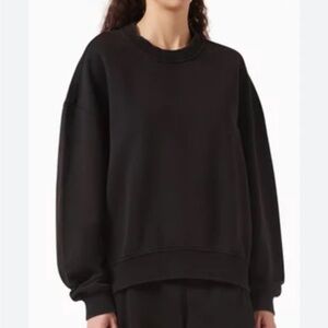 Cos Womens Black Classic Cotton Soft Crewneck Sweater, Size XS